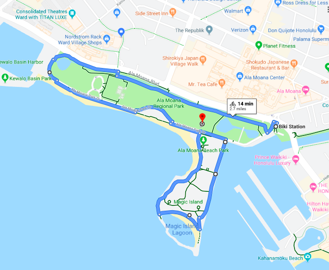 Click on the Map to open the route in Google Maps