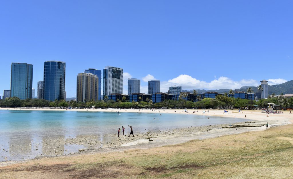 Enjoy the half mile of gold-sand beach to finish your Biki ride.